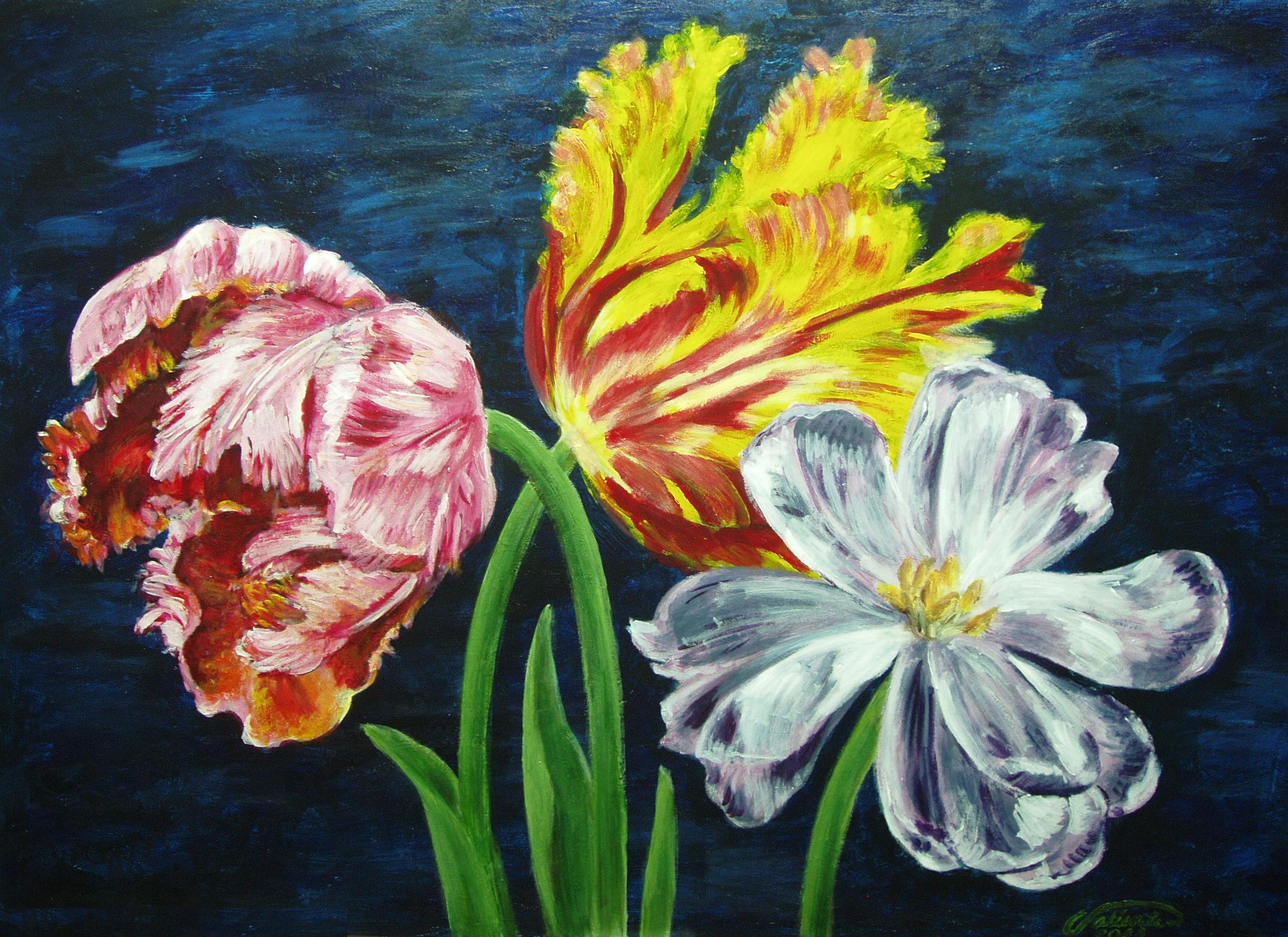 Tulip Acrylic Painting
